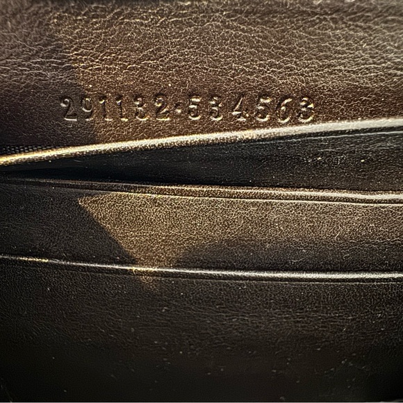 Gucci Sukey Zip Around Wallet In Dark Brown Leather W Goldtone GG Logo - Picture 16 of 16